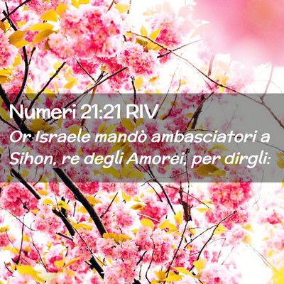 Picture 02 - Numeri 21:21 RIV - Or Israele mandò ambasciatori a Sihon, re degli - Bible Verse Picture