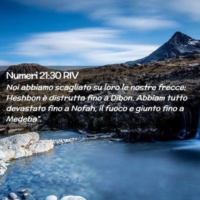 Picture 02 - Numeri 21:30 RIV - Noi abbiamo scagliato su loro le nostre frecce; - Bible Verse Picture