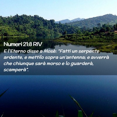 Picture 02 - Numeri 21:8 RIV - E l’Eterno disse a Mosè: “Fatti un serpente - Bible Verse Picture