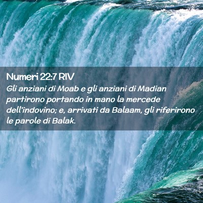Picture 02 - Numeri 22:7 RIV - Gli anziani di Moab e gli anziani di Madian - Bible Verse Picture