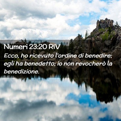 Picture 02 - Numeri 23:20 RIV - Ecco, ho ricevuto l’ordine di benedire; egli ha - Bible Verse Picture