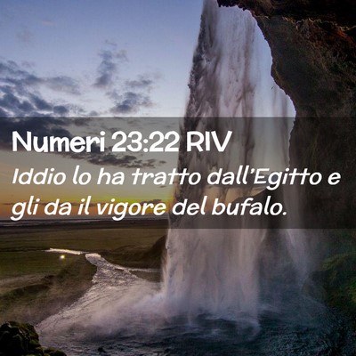 Picture 02 - Numeri 23:22 RIV - Iddio lo ha tratto dall’Egitto e gli da il - Bible Verse Picture