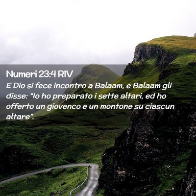 Picture 02 - Numeri 23:4 RIV - E Dio si fece incontro a Balaam, e Balaam gli - Bible Verse Picture