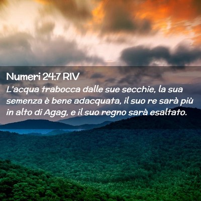 Picture 02 - Numeri 24:7 RIV - L’acqua trabocca dalle sue secchie, la sua - Bible Verse Picture