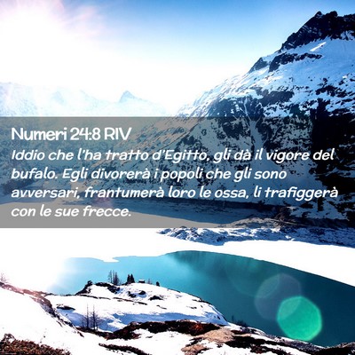 Picture 02 - Numeri 24:8 RIV - Iddio che l’ha tratto d’Egitto, gli dà il - Bible Verse Picture