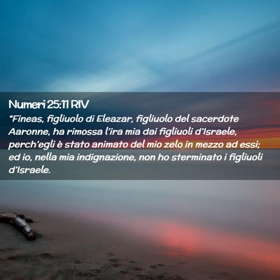 Picture 02 - Numeri 25:11 RIV - “Fineas, figliuolo di Eleazar, figliuolo del - Bible Verse Picture