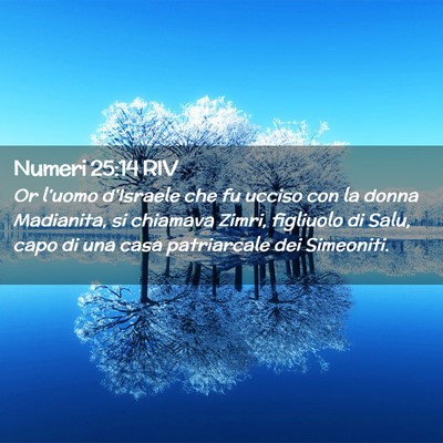 Picture 02 - Numeri 25:14 RIV - Or l’uomo d’Israele che fu ucciso con la - Bible Verse Picture