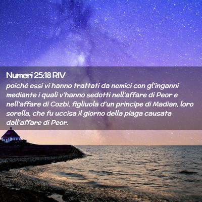 Picture 02 - Numeri 25:18 RIV - poiché essi vi hanno trattati da nemici con - Bible Verse Picture