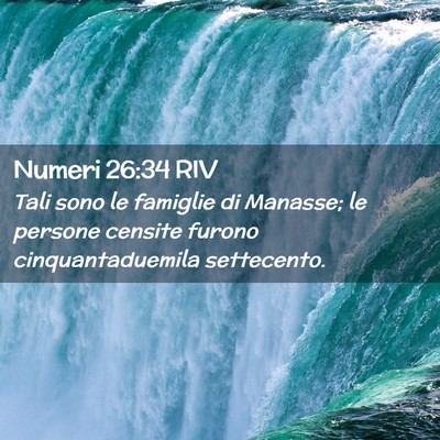 Picture 02 - Numeri 26:34 RIV - Tali sono le famiglie di Manasse; le persone - Bible Verse Picture