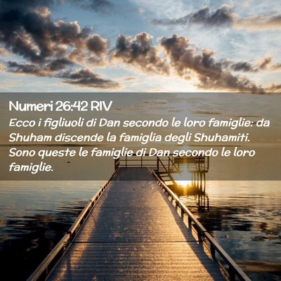 Picture 02 - Numeri 26:42 RIV - Ecco i figliuoli di Dan secondo le loro famiglie: - Bible Verse Picture