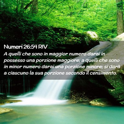 Picture 02 - Numeri 26:54 RIV - A quelli che sono in maggior numero darai in - Bible Verse Picture