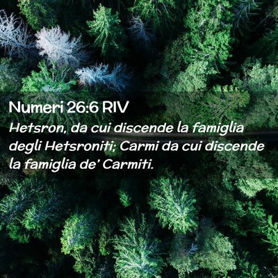 Picture 02 - Numeri 26:6 RIV - Hetsron, da cui discende la famiglia degli - Bible Verse Picture