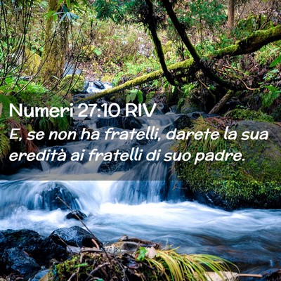Picture 02 - Numeri 27:10 RIV - E, se non ha fratelli, darete la sua eredità ai - Bible Verse Picture