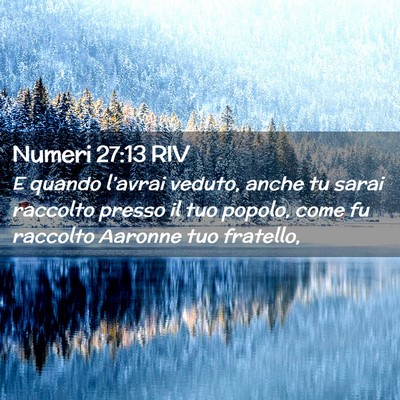 Picture 02 - Numeri 27:13 RIV - E quando l’avrai veduto, anche tu sarai - Bible Verse Picture