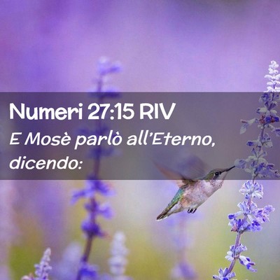 Picture 02 - Numeri 27:15 RIV - E Mosè parlò all’Eterno, - Bible Verse Picture