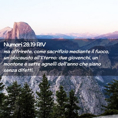 Picture 02 - Numeri 28:19 RIV - ma offrirete, come sacrifizio mediante il fuoco, - Bible Verse Picture