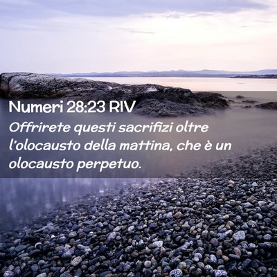 Picture 02 - Numeri 28:23 RIV - Offrirete questi sacrifizi oltre l’olocausto - Bible Verse Picture