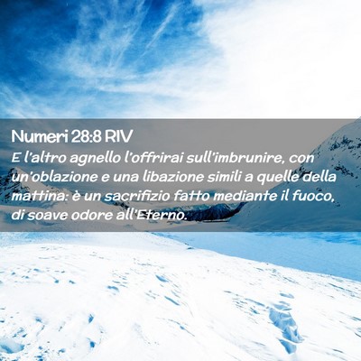 Picture 02 - Numeri 28:8 RIV - E l’altro agnello l’offrirai - Bible Verse Picture