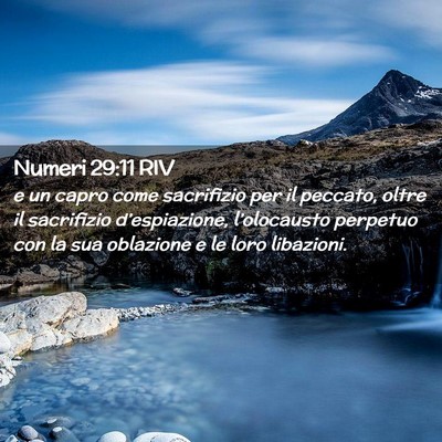 Picture 02 - Numeri 29:11 RIV - e un capro come sacrifizio per il peccato, oltre - Bible Verse Picture