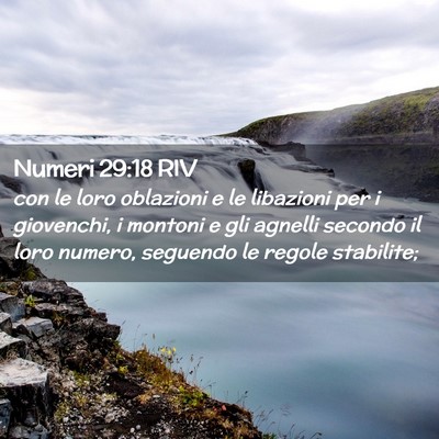 Picture 02 - Numeri 29:18 RIV - con le loro oblazioni e le libazioni per i - Bible Verse Picture