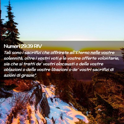 Picture 02 - Numeri 29:39 RIV - Tali sono i sacrifizi che offrirete all’Eterno - Bible Verse Picture