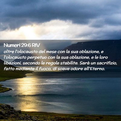 Picture 02 - Numeri 29:6 RIV - oltre l’olocausto del mese con la sua - Bible Verse Picture