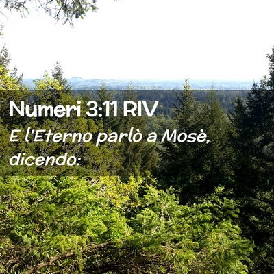 Picture 02 - Numeri 3:11 RIV - E l’Eterno parlò a Mosè, - Bible Verse Picture