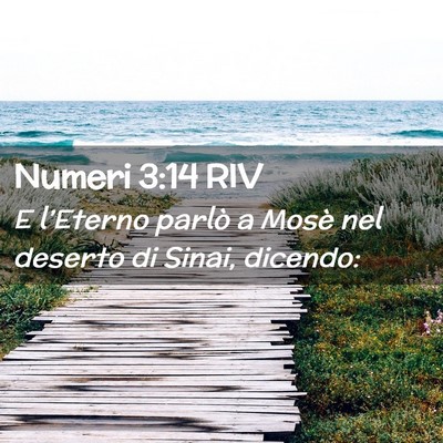 Picture 02 - Numeri 3:14 RIV - E l’Eterno parlò a Mosè nel deserto di Sinai, - Bible Verse Picture