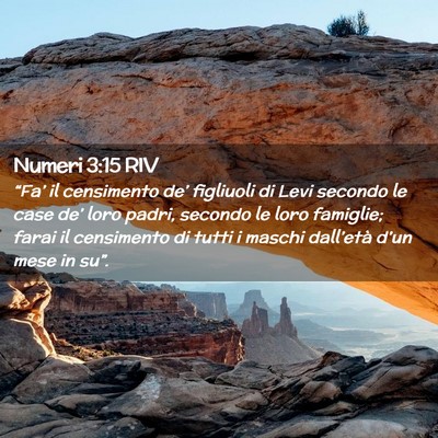 Picture 02 - Numeri 3:15 RIV - “Fa’ il censimento de’ figliuoli di Levi - Bible Verse Picture