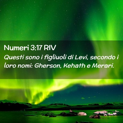 Picture 02 - Numeri 3:17 RIV - Questi sono i figliuoli di Levi, secondo i loro - Bible Verse Picture