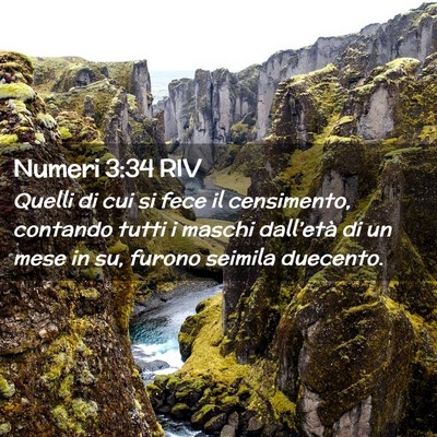 Picture 02 - Numeri 3:34 RIV - Quelli di cui si fece il censimento, contando - Bible Verse Picture