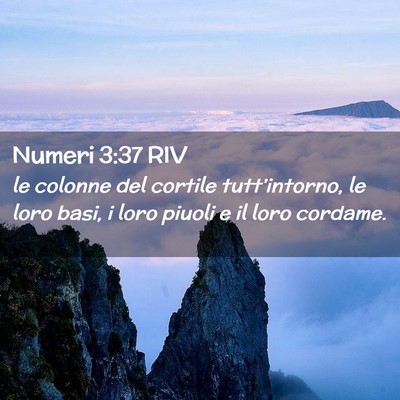 Picture 02 - Numeri 3:37 RIV - le colonne del cortile tutt’intorno, le loro - Bible Verse Picture