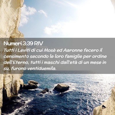 Picture 02 - Numeri 3:39 RIV - Tutti i Leviti di cui Mosè ed Aaronne fecero il - Bible Verse Picture
