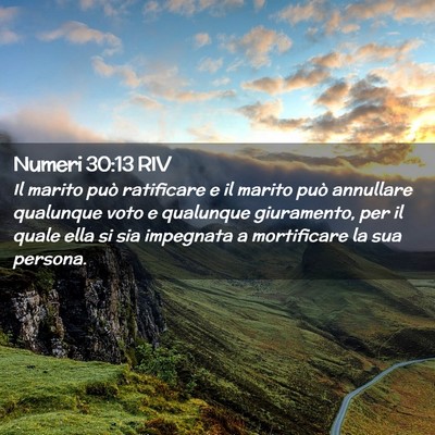 Picture 02 - Numeri 30:13 RIV - Il marito può ratificare e il marito può - Bible Verse Picture