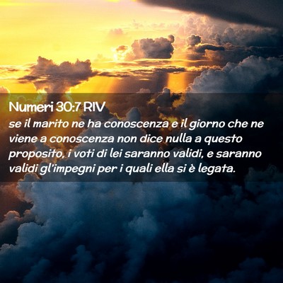 Picture 02 - Numeri 30:7 RIV - se il marito ne ha conoscenza e il giorno che ne - Bible Verse Picture