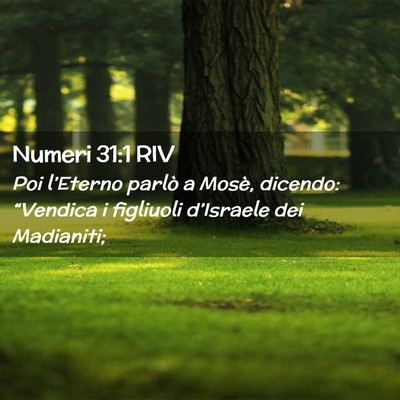 Picture 02 - Numeri 31:1 RIV - Poi l’Eterno parlò a Mosè, dicendo: - Bible Verse Picture