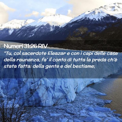 Picture 02 - Numeri 31:26 RIV - “Tu, col sacerdote Eleazar e con i capi delle - Bible Verse Picture