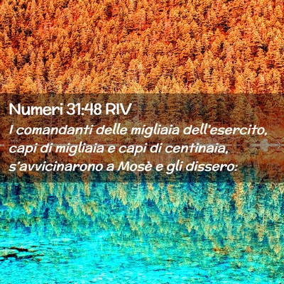 Picture 02 - Numeri 31:48 RIV - I comandanti delle migliaia dell’esercito, capi - Bible Verse Picture