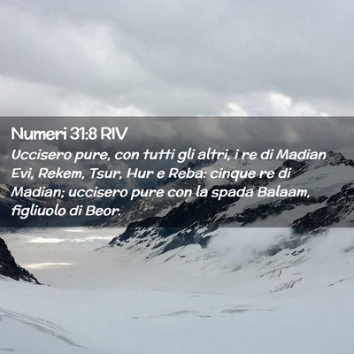 Picture 02 - Numeri 31:8 RIV - Uccisero pure, con tutti gli altri, i re di - Bible Verse Picture