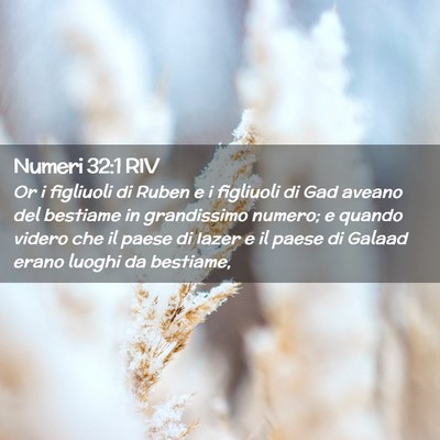Picture 02 - Numeri 32:1 RIV - Or i figliuoli di Ruben e i figliuoli di Gad - Bible Verse Picture