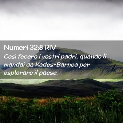 Picture 02 - Numeri 32:8 RIV - Così fecero i vostri padri, quando li mandai da - Bible Verse Picture