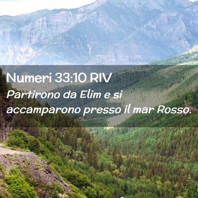 Picture 02 - Numeri 33:10 RIV - Partirono da Elim e si accamparono presso il mar - Bible Verse Picture