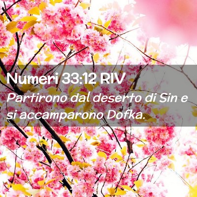 Picture 02 - Numeri 33:12 RIV - Partirono dal deserto di Sin e si accamparono - Bible Verse Picture