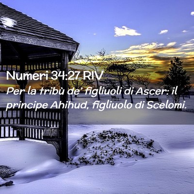 Picture 02 - Numeri 34:27 RIV - Per la tribù de’ figliuoli di Ascer: il - Bible Verse Picture