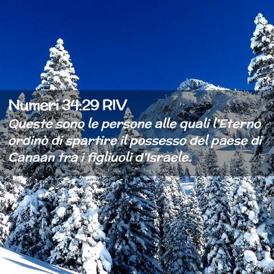Picture 02 - Numeri 34:29 RIV - Queste sono le persone alle quali l’Eterno - Bible Verse Picture