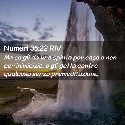 Picture 02 - Numeri 35:22 RIV - Ma se gli da una spinta per caso e non per - Bible Verse Picture
