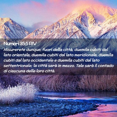 Picture 02 - Numeri 35:5 RIV - Misurerete dunque, fuori della città, duemila - Bible Verse Picture