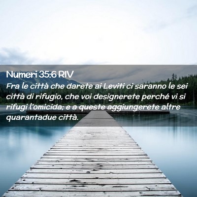 Picture 02 - Numeri 35:6 RIV - Fra le città che darete ai Leviti ci saranno le - Bible Verse Picture