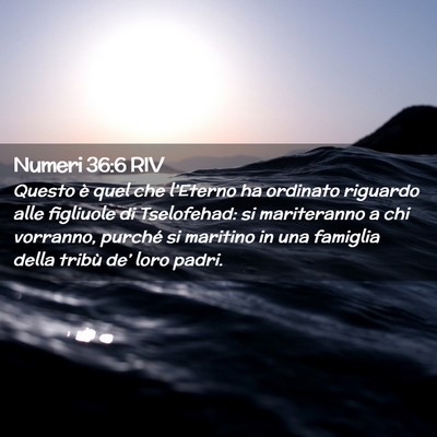 Picture 02 - Numeri 36:6 RIV - Questo è quel che l’Eterno ha ordinato - Bible Verse Picture