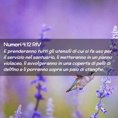 Picture 02 - Numeri 4:12 RIV - E prenderanno tutti gli utensili di cui si fa uso - Bible Verse Picture